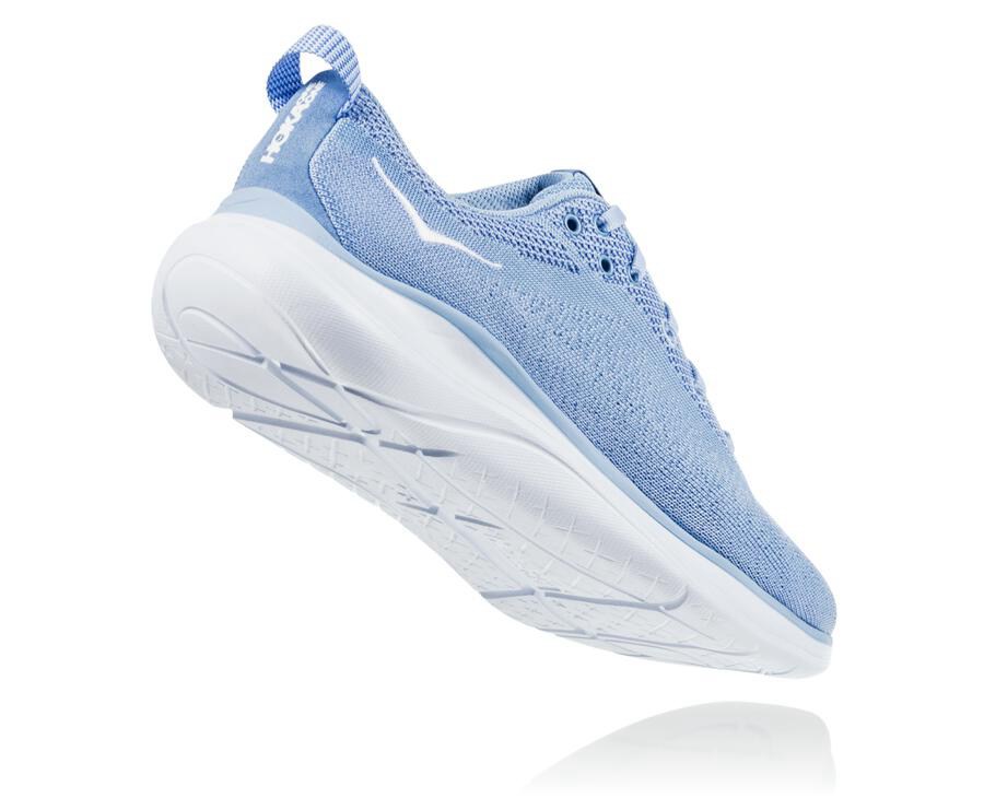 Hoka One One Running Shoes Womens Blue/White - Hupana Flow - 48105GPVC